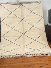 Load image into Gallery viewer, Antique Rug - Authentic Rug - Handmade Wool Rug - Oriental Design - Farmhouse Rug - Hand Knotted Rug- Black and White Carpet - Modern design
