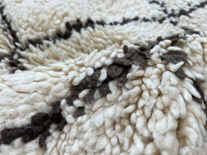 Moroccan Berber Rug - Custom Handmade Rug - Berber White And Black Carpet - Long Berber Carpet In Stock - Tribal Wool Rug