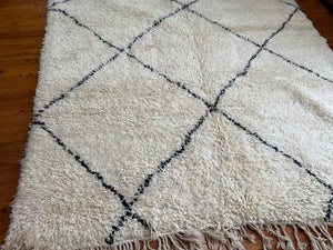 Beni Ourain Rug - Berber Carpet - Handmade Wool Rug - Authentic Rug - Contemporary Rug Hand Knotted Rug- Custom Size Rug -Wool Rug