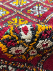 Load image into Gallery viewer, Moroccan Rug - Authentic Ru - Shag wool Berber Rug - Custom Rug - Handmade Rug - checkerboard rug - Red rug - Eye catching rug - chic Rug
