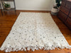 Beni Ourain Style Full Wool Rug - Moroccan Rug - Black Dot Berber Carpet - Handmade Rug - Decorative Rug - Traditional Moroccan Rug|  210cm x 155cm In Stock