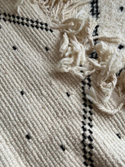 Load image into Gallery viewer, Moroccan Rug Hand Knotted - Beni Ourain Rug - All Wool Berber Rug - Custom Rug - Handmade Rug - White &amp; Black Area Rug - Genuine Lamb Wool
