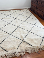 Load image into Gallery viewer, Home Art living Room rug - Carpet Handmade by Berber Women - Rug in Austalia - Bohemian Rug - Hand Knotted Rug - Black White Custom Rug
