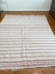 Load image into Gallery viewer, Hand Woven Blanket Eye-Catching Carpet - Authentic Moroccan Rug - Rug Handmade By Berber Women - Beni Ourain Rug - Bedroom Rug - Floor Rug
