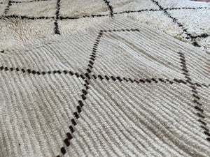 Moroccan Berber Rug - Custom Handmade Rug - Berber White And Black Carpet - Long Berber Carpet In Stock - Tribal Wool Rug