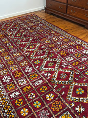 Load image into Gallery viewer, Moroccan Rug - Authentic Ru - Shag wool Berber Rug - Custom Rug - Handmade Rug - checkerboard rug - Red rug - Eye catching rug - chic Rug
