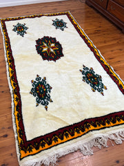 Load image into Gallery viewer, Carpet With Attractive design - Moroccan Beni Ourain Rug - Rug With modern design - Hand Woven Rug- White Custom Rug - Colorful area rug
