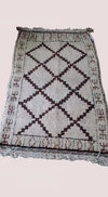 square carpet - Moroccan Carpet  - Gorgeous Rug - Beni Ourain Carpet - solid rug - Simple rug- Black and White Rug - Chic rug - Soft Rug| 167cm x 99cm In Stock