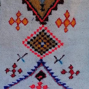 Enchanting Traditions, Handmade Moroccan Wool Rug, Textured Elegance