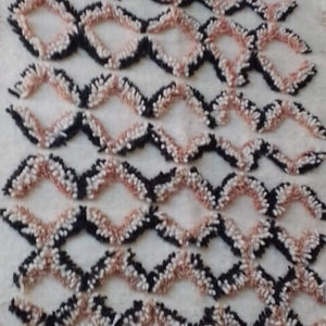 Amazigh Rug - Zigzag design - Moroccan Rug - Artistic rugs - Wool Rug - Bohemian Rug - White Rug - Antique Rug - Atlas Rug - Unique design