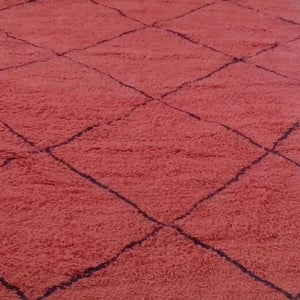 Faded Rug - Red rug - Authentic Rug - living room rug - Monochrome Deisgn Interior - Soft Rug - Geometric Runner - Plain rug - Chic Carpet