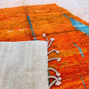Abstract Carpet, Azilal Rug, Wool Moroccan Rug, Berber Beni Ouaraine