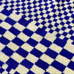 Morocco Area Rug, Sheep Wool Rug, Blue Carpet, Nursery room rug, Blue wool rug