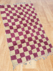 Load image into Gallery viewer, pink Checkered Moroccan custom Rug, Handcrafted Moroccan Berber Rug, Home Decor Rug, Berber Soft Wool Carpet
