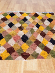 Load image into Gallery viewer, esthetic unique rug, colorful floor carpet modern artwork authentic rug, Moroccan Tuareg rug style
