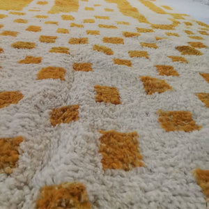 Traditional Design, Moroccan gold rugs, check area rugs, checkered gold rugs, Custom Beni Ourain Rugs, Authentic Craftsmanship