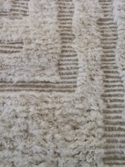 Load image into Gallery viewer, Natural wool rug, Hand-knotted rug, Berber-style rug, Tribal wool rug, Authentic Moroccan rug
