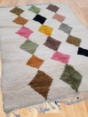 Load image into Gallery viewer, Ethnic statement rug, Unique Global flair, Handmade moroccan carpet, Colorful Boho Tribal
