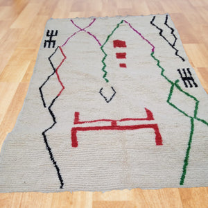 Second hand Moroccan carpets, Grooved Rug, colored carpet, Custom made Rug