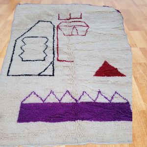 aesthetic unique rug, modern artwork authentic rug, colorful floor mattress runner