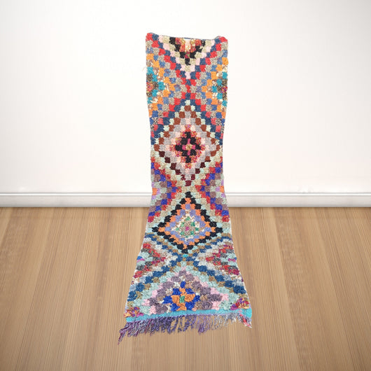 Timeless Treasures: Vintage Moroccan Bouchouite Rug - Rich Heritage, Artistic Expression