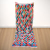 Colorful Charmer: Handcrafted Bouchouite Area Rug - Bold Hues, Eclectic Style | 90cm x 260cm In Stock