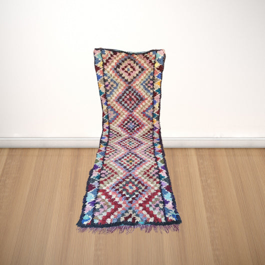 Artistic Splendor: Large Moroccan Bouchouite Floor Rug - Expressive Patterns, Eye-Catching Beauty