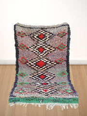Load image into Gallery viewer, Whimsical Beauty: Berber Bouchouite Carpet - Playful Colors, Ethereal Design
