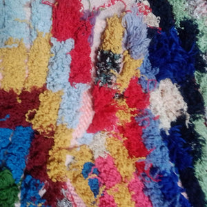 Textile Treasure: Vintage Berber Bouchouite Carpet - A Statement Piece for Your Home