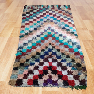 Colorful Charm: Custom Moroccan Bouchouite Rug for a Unique Statement