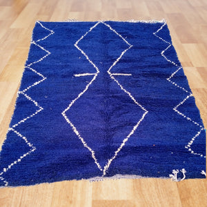 Custom design Moroccan blue rug, Handmade  rug, Plain Wool rug, Bedroom Carpet, Livingroom Carpet