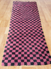 Load image into Gallery viewer, Boucherouite checkered, Berber bedroom rug, Boucherouite unique, large colorful rugs
