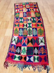 Load image into Gallery viewer, Bouchrouite Wool Carpet, Bohemian Bouchrouite rug, Berber carpet wool, Rugs Moroccan
