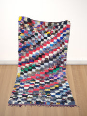 Load image into Gallery viewer, Textile Artistry: Handmade Bouchouite Kilim Rug - Geometric Patterns, Boho Home Decor
