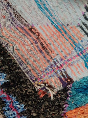 Load image into Gallery viewer, Wanderlust Wonder: Unique Berber Vintage Bouchouite Rug - Moroccan Boho Vibes
