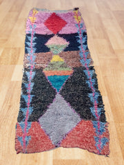 Load image into Gallery viewer, Wanderlust Wonder: Unique Berber Vintage Bouchouite Rug - Moroccan Boho Vibes
