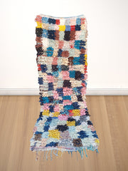 Load image into Gallery viewer, Eclectic Charm: Unique Berber Bouchouite Vintage Carpet - Moroccan Art for Your Floors
