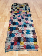 Load image into Gallery viewer, Eclectic Charm: Unique Berber Bouchouite Vintage Carpet - Moroccan Art for Your Floors
