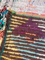 Load image into Gallery viewer, Artisanal Splendor: Handwoven Berber Bouchouite Carpet - Vintage Moroccan Elegance
