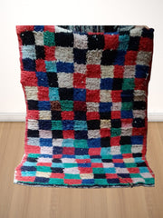 Load image into Gallery viewer, Exquisite Fusion: Berber Vintage Bouchouite Rug - Tribal Patterns and Vibrant Hues
