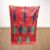 Artistic Delight: Handwoven Vintage Moroccan Bouchouite Rug with Personalized Pattern | 128cm x 190cm In Stock