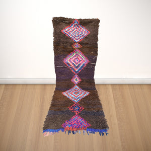 black bouchrouite rugs, tribal colorful bouchrouit rugs, vintage runner rugs, carpet boucherouite
